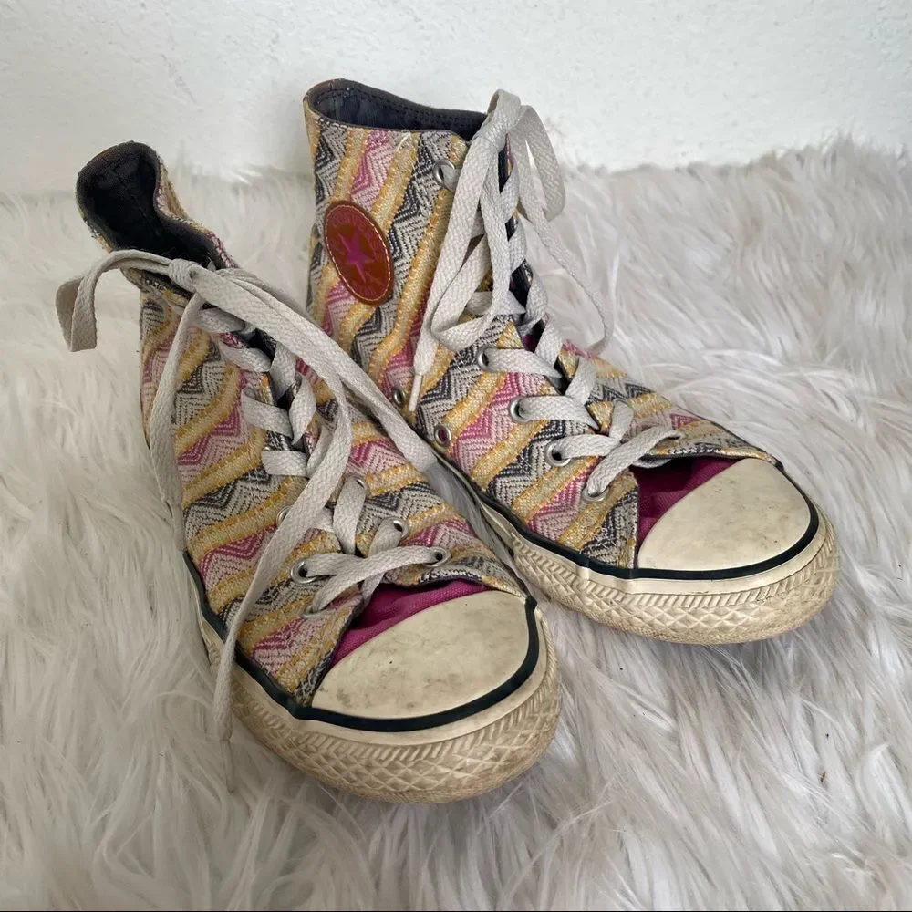 Converse Chuck Taylor All Star Chevron Zig Zag High Top Sneakers 3.5 EUR 35.5